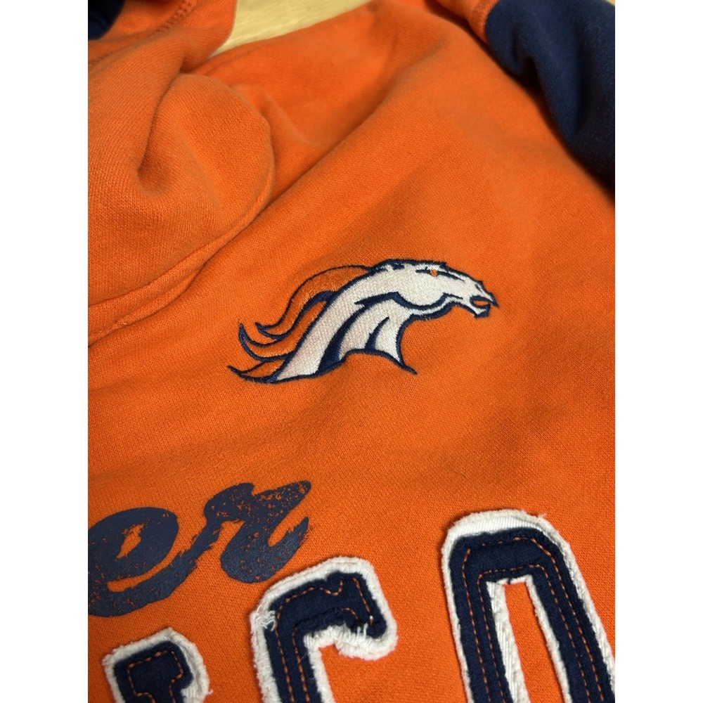 Denver Broncos G-III Mens 4XL Orange‎ Stitched NFL Football Full Zip Hoodie - Picture 3 of 14